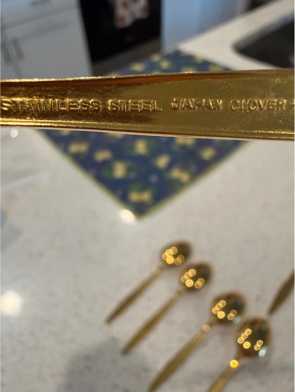 Gold plated stainless steel Japan 16 piece Clover Hill